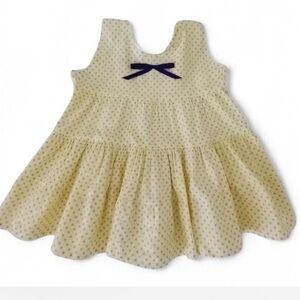 Yellow Cotton Polka Dot Babydoll Dress